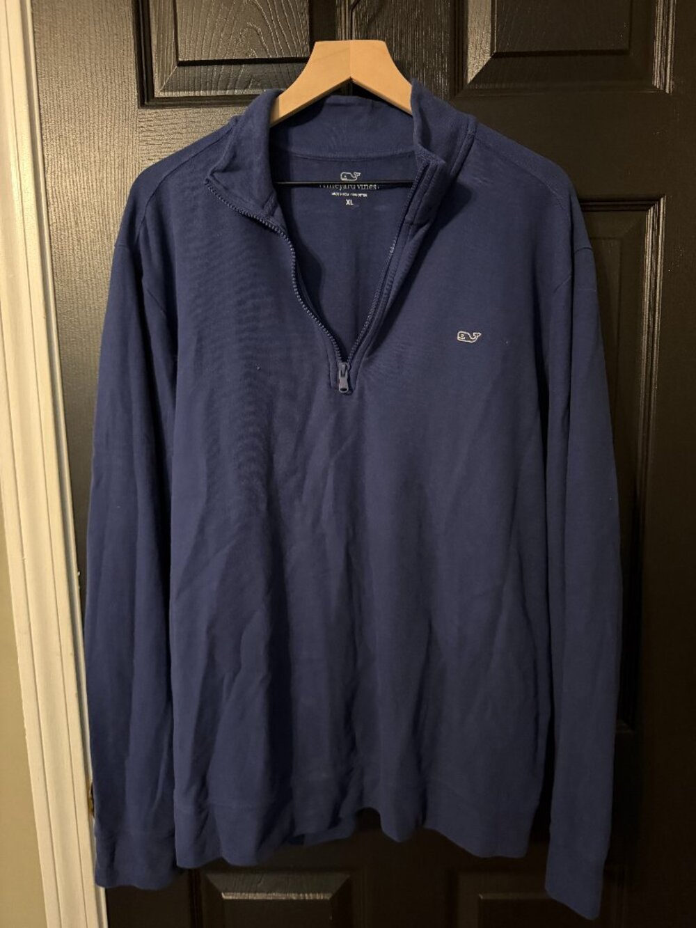 Gently Worn Men's Vineyard Vines Light Weight Quarter Zip Navy XL